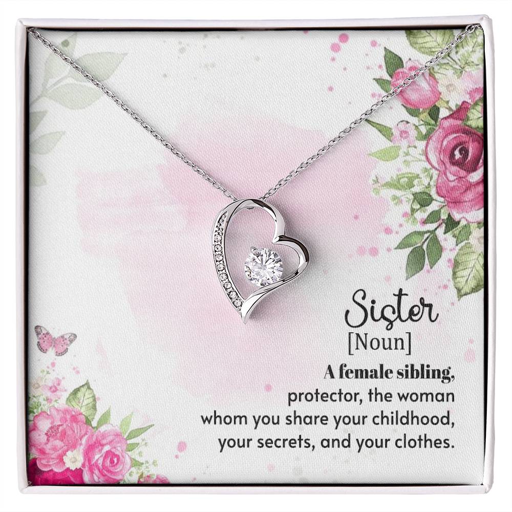 Sister Heart Necklace Gift-[Heartfelt Family Gift]