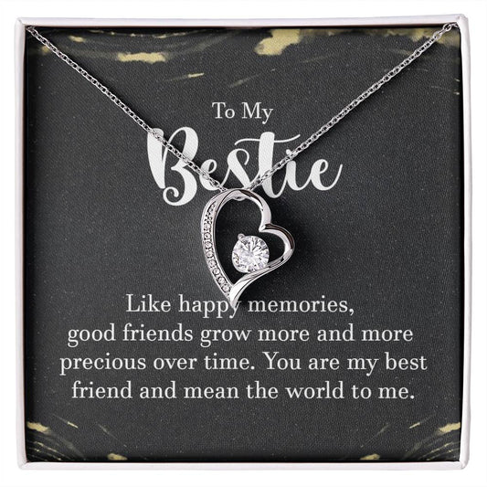To My Bestie  Heart Necklace Gift-[Heartfelt Family Gift]