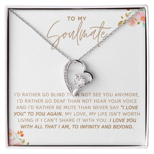 Gift Your Soulmate Necklace for Girlfriend Wife - Birthday Valentines Day Christmas-[Heartfelt Family Gift]