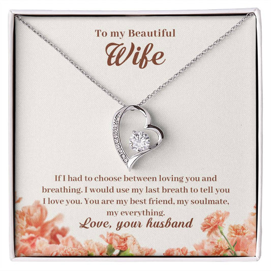 Personalized Wife Heart Necklace - Thoughtful Gift for Her-[Heartfelt Family Gift]