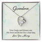 grandma - your hugs and kisses Heart Necklace Gift-[Heartfelt Family Gift]