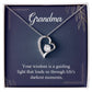 Grandma Guiding Light Heart Necklace Gift-[Heartfelt Family Gift]