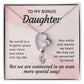 Stepdaughter My World Is A Brighter Place Heart Necklace Gift-[Heartfelt Family Gift]