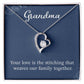 Grandma Heart Necklace Gift-[Heartfelt Family Gift]