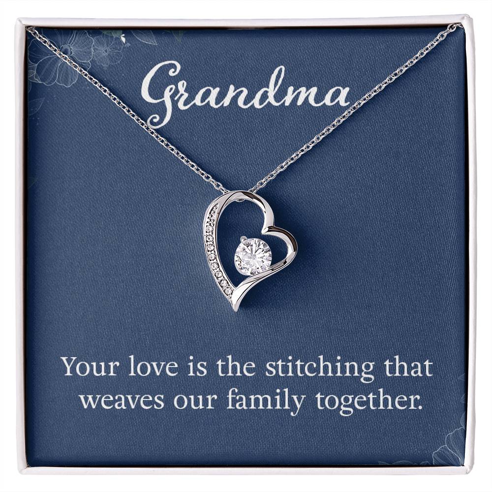 Grandma Heart Necklace Gift-[Heartfelt Family Gift]