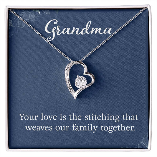 Grandma Heart Necklace Gift-[Heartfelt Family Gift]
