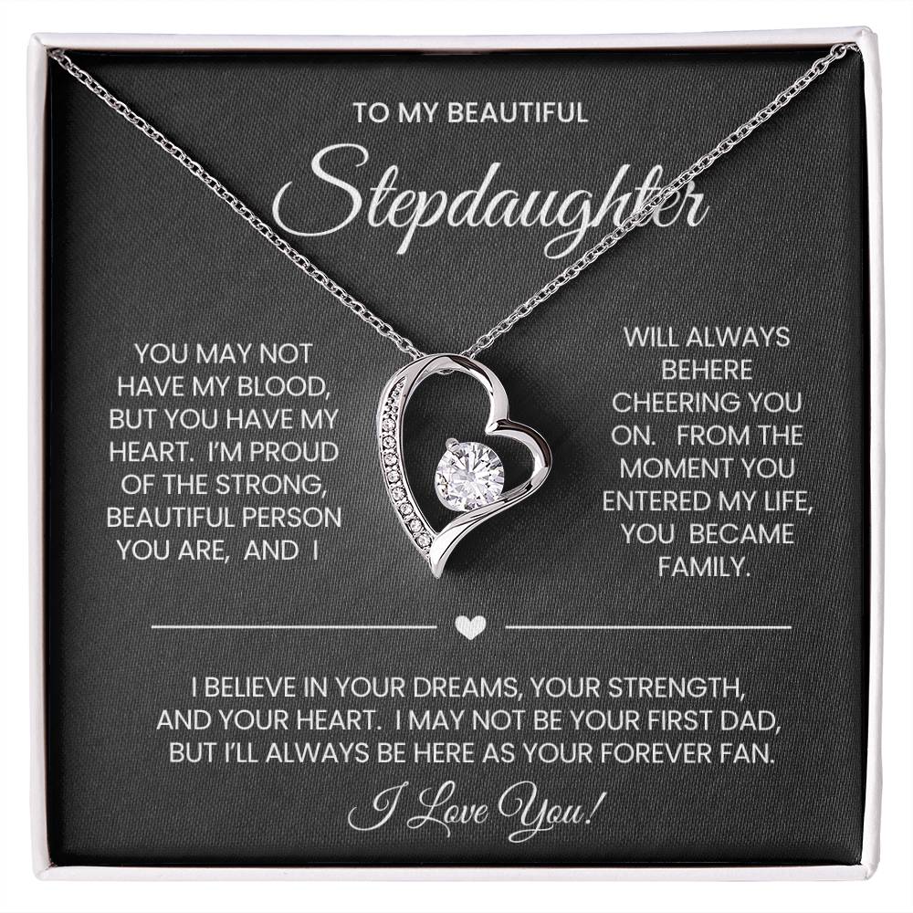 To My Stepddaughter Forever Love Necklace Gift