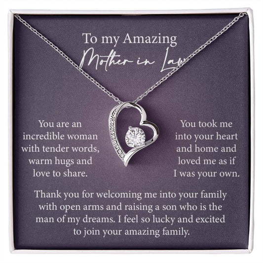 Mother in Law Heart Necklace Gift-[Heartfelt Family Gift]