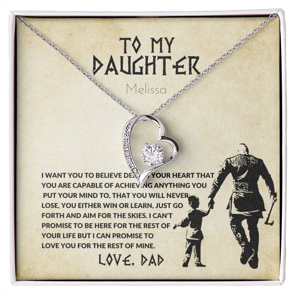 Viking Daughter and Dad Necklace Gift-[Heartfelt Family Gift]