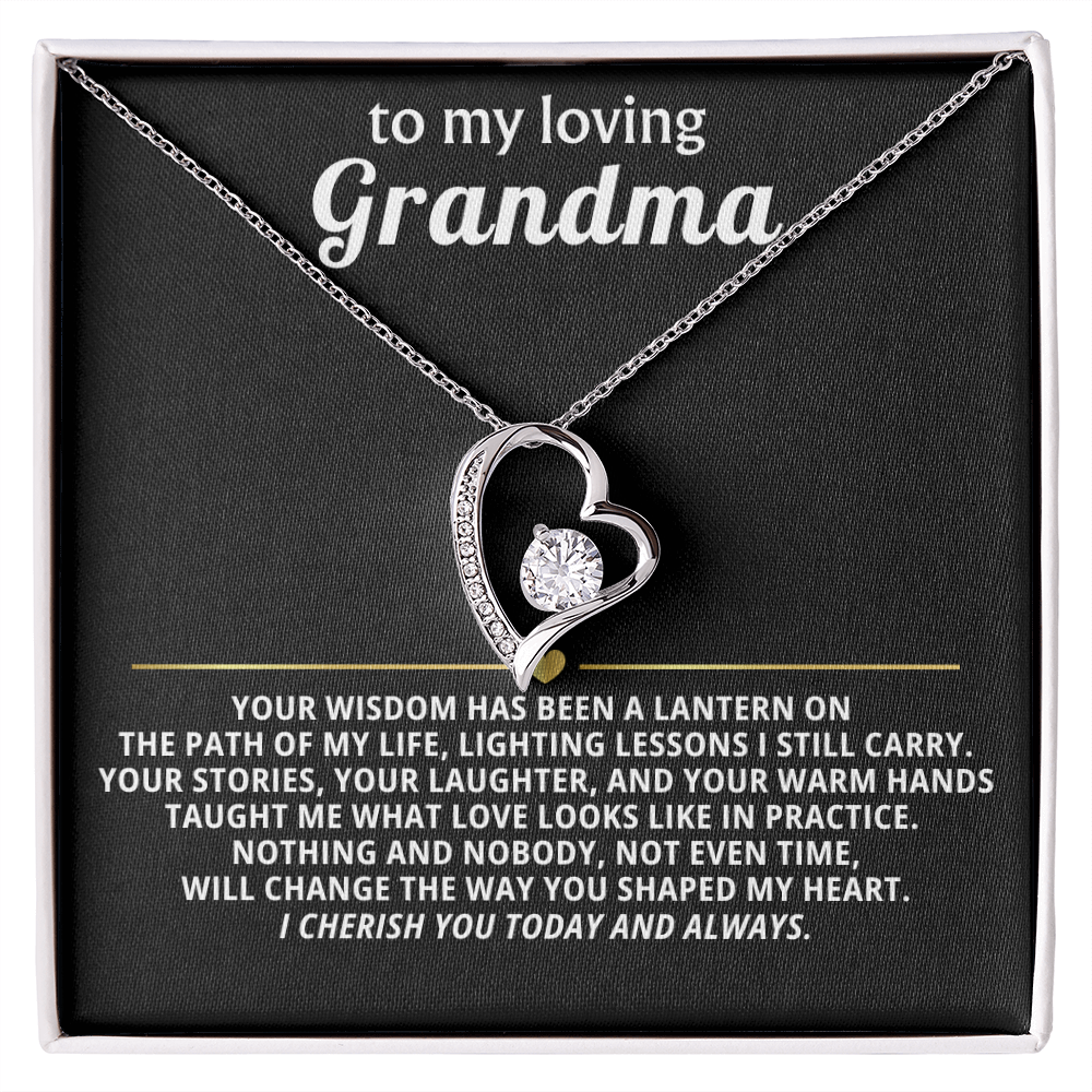 Grandmother from Grandchild Heart Necklace Gift