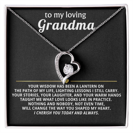 Grandmother Heart Necklace Gift from Grandchild
