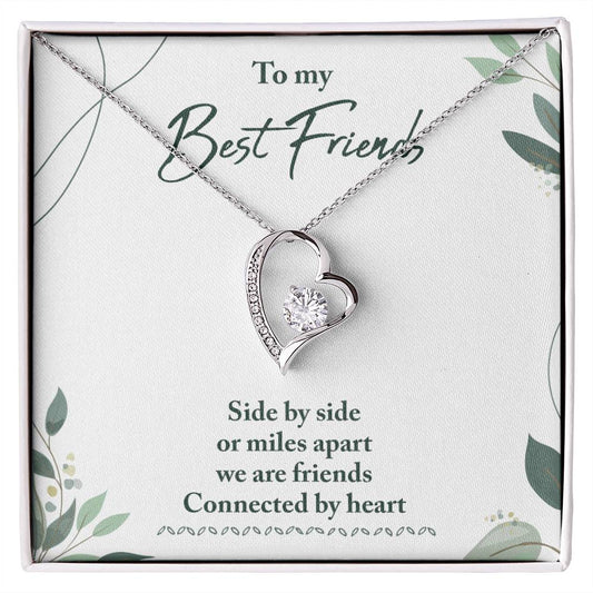 Best Friends Heart Necklace Gift-[Heartfelt Family Gift]
