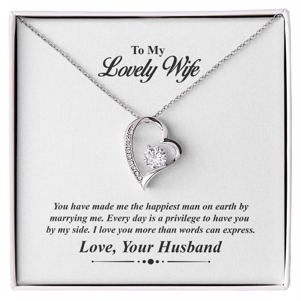 Lovely Wife Heart Necklace Gift-[Heartfelt Family Gift]