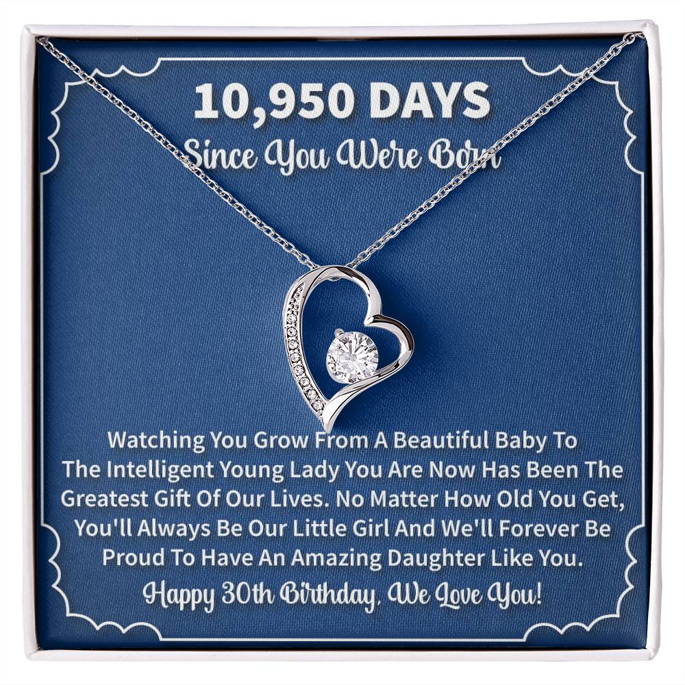 30th Birthday Heart Necklace Gift-[Heartfelt Family Gift]