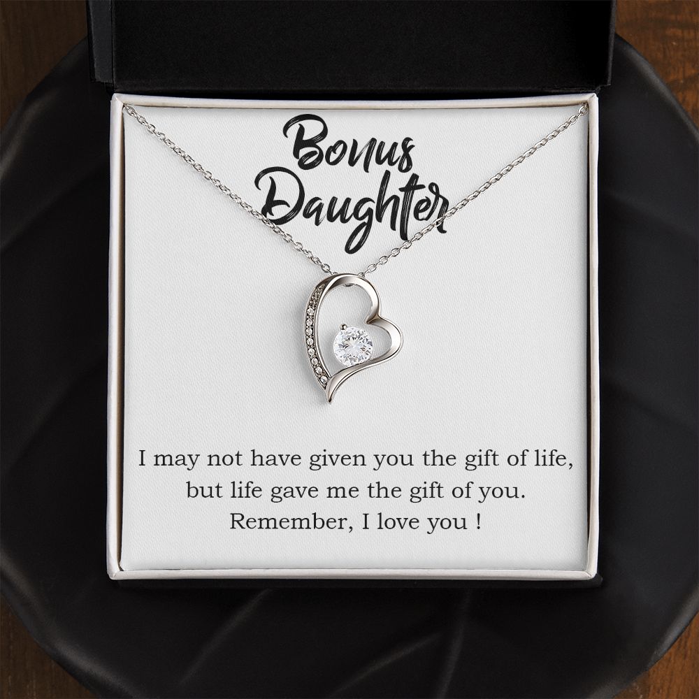 Stepdaughter Forever Love Heart Necklace-[Heartfelt Family Gift]