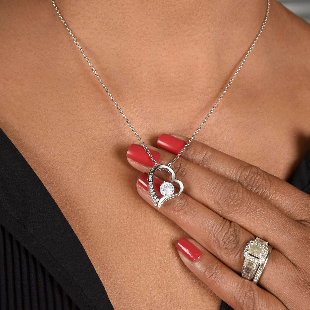To My Daughter -Learn From Everything -  Forever Love Heart Necklace-[Heartfelt Family Gift]