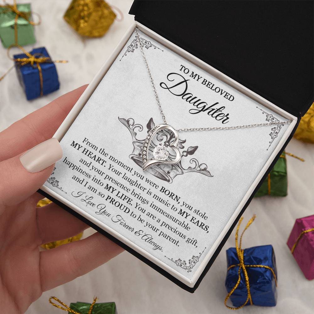 Daughter Necklace - Perfect Gift From Parents for Birthday Graduation or Special Occasions-[Heartfelt Family Gift]