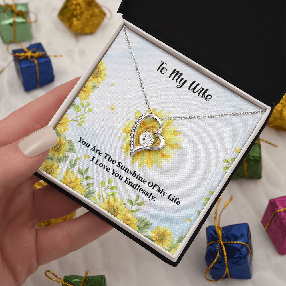 Sunshine Heart Necklace Gift for Wife - Handmade and Personalized-[Heartfelt Family Gift]