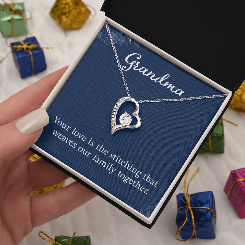 Grandma Heart Necklace Gift-[Heartfelt Family Gift]
