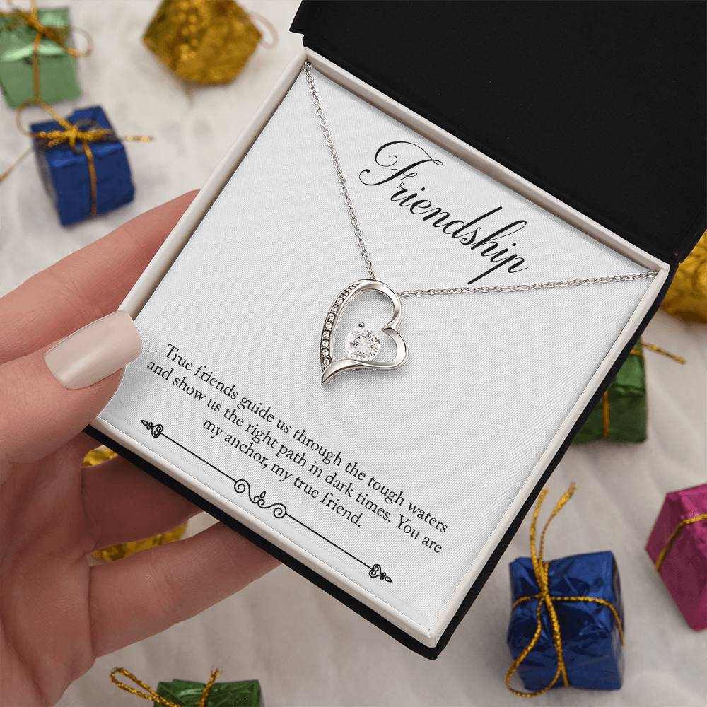 Friendship Heart Necklace Gift-[Heartfelt Family Gift]
