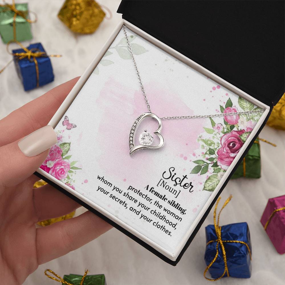 Sister Heart Necklace Gift-[Heartfelt Family Gift]