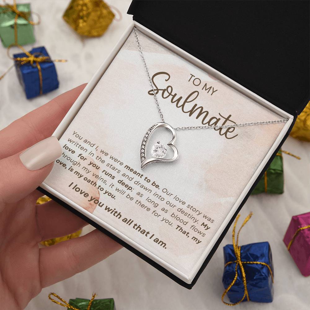 Soulmate Necklace Perfect Gift for Girlfriend or Wife on Birthday Valentines Day or Christmas-[Heartfelt Family Gift]