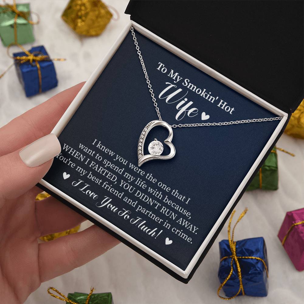Smoking Hot Wife Humerous Heart Necklace Gift-[Heartfelt Family Gift]