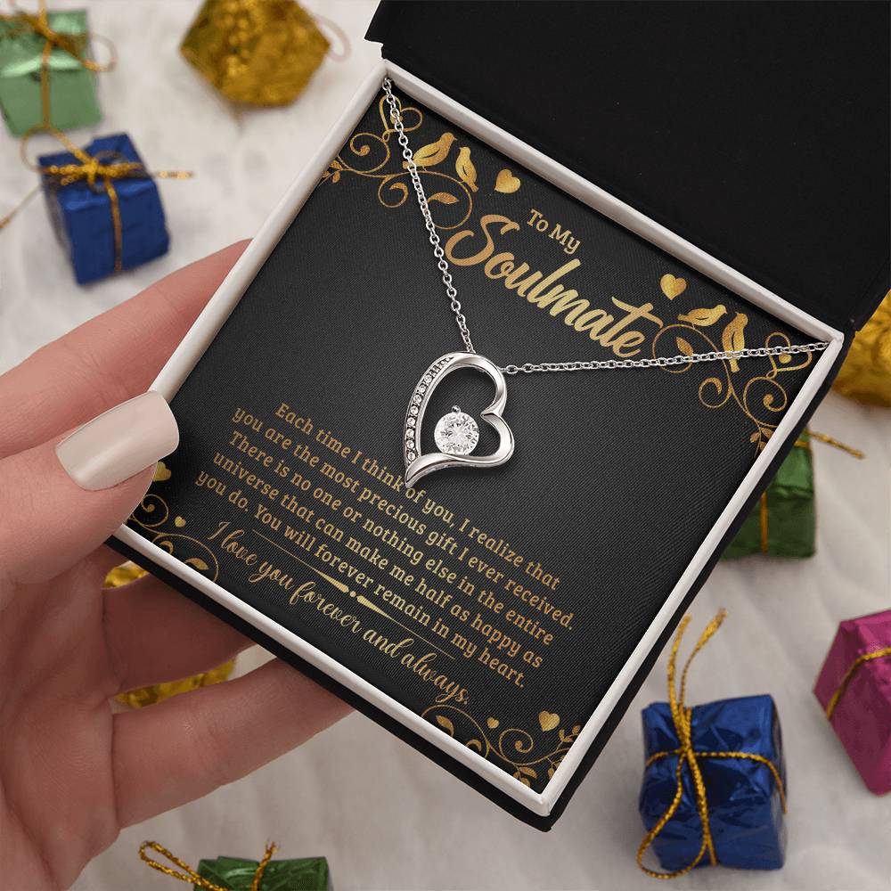 To My Soulmate  Heart Necklace Gift-[Heartfelt Family Gift]