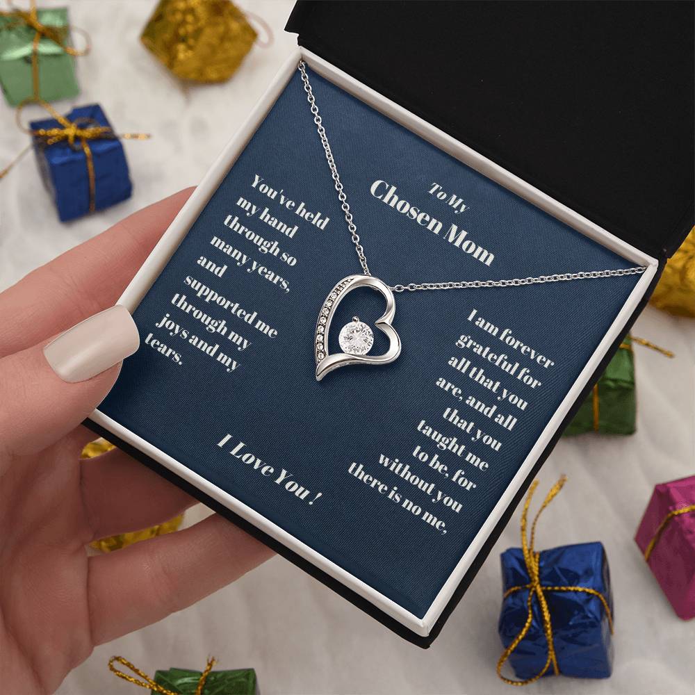 Chosen Mom Heart Necklace Gift-[Heartfelt Family Gift]
