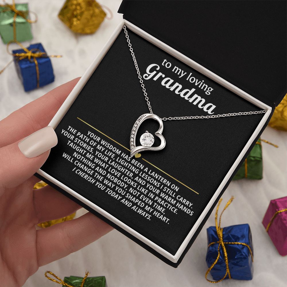 Grandmother from Grandchild Heart Necklace Gift