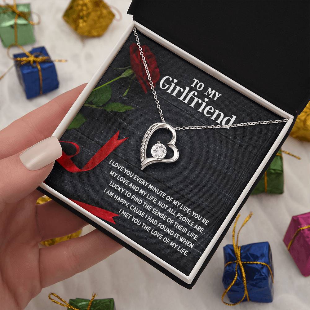 To My Girlfriend - I love you Heart Necklace Gift-[Heartfelt Family Gift]