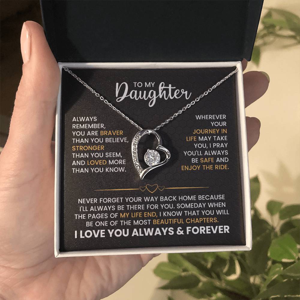 Daughter Heart Necklace Gift from Dad