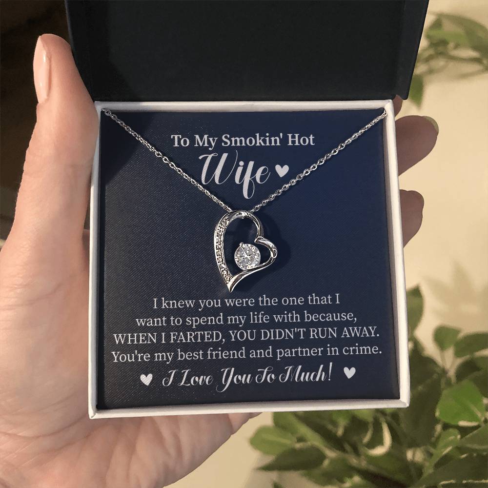Smoking Hot Wife Humerous Heart Necklace Gift-[Heartfelt Family Gift]