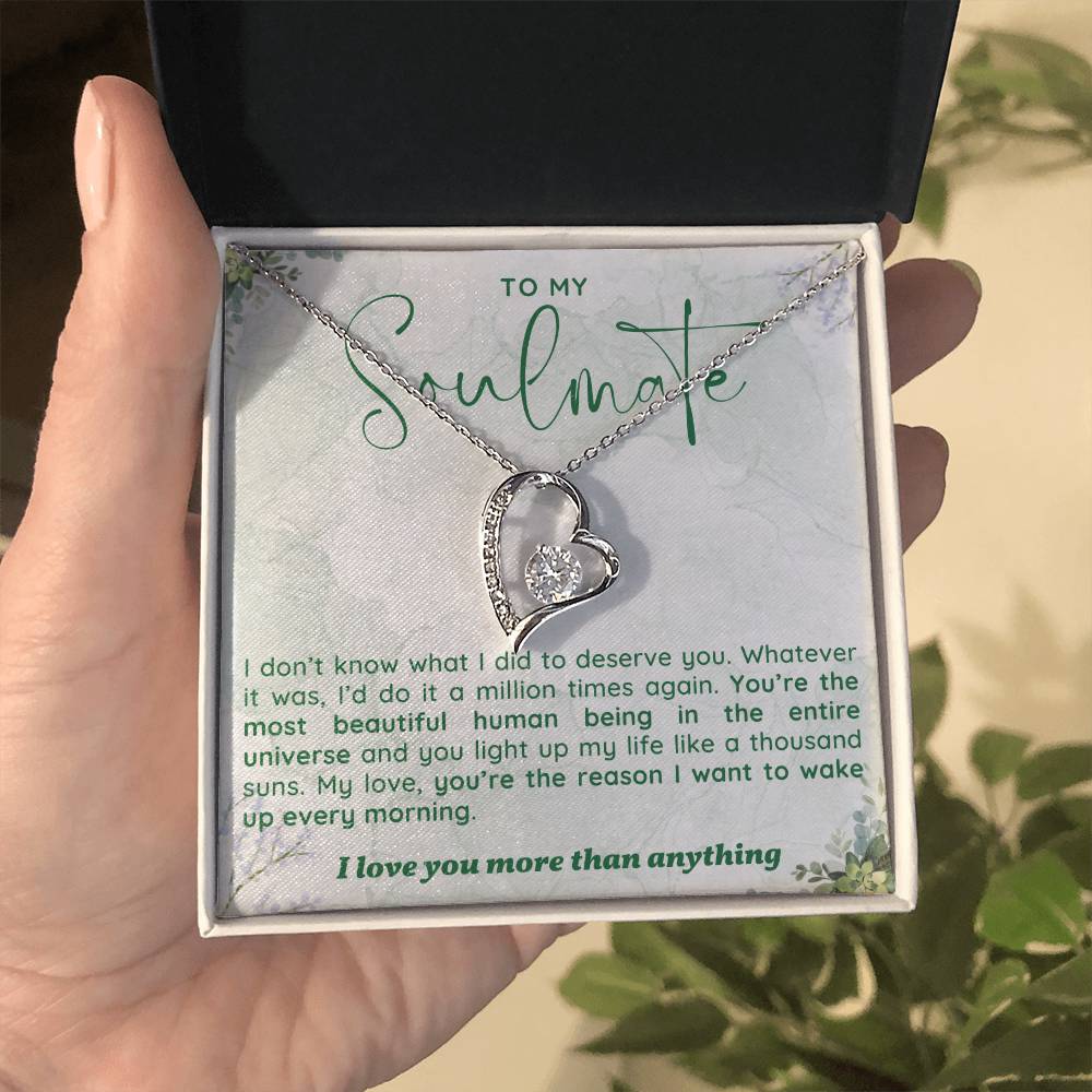 Soulmate Necklace Perfect Gift for Girlfriend or Wife on Birthday Valentines Day or Christmas-[Heartfelt Family Gift]
