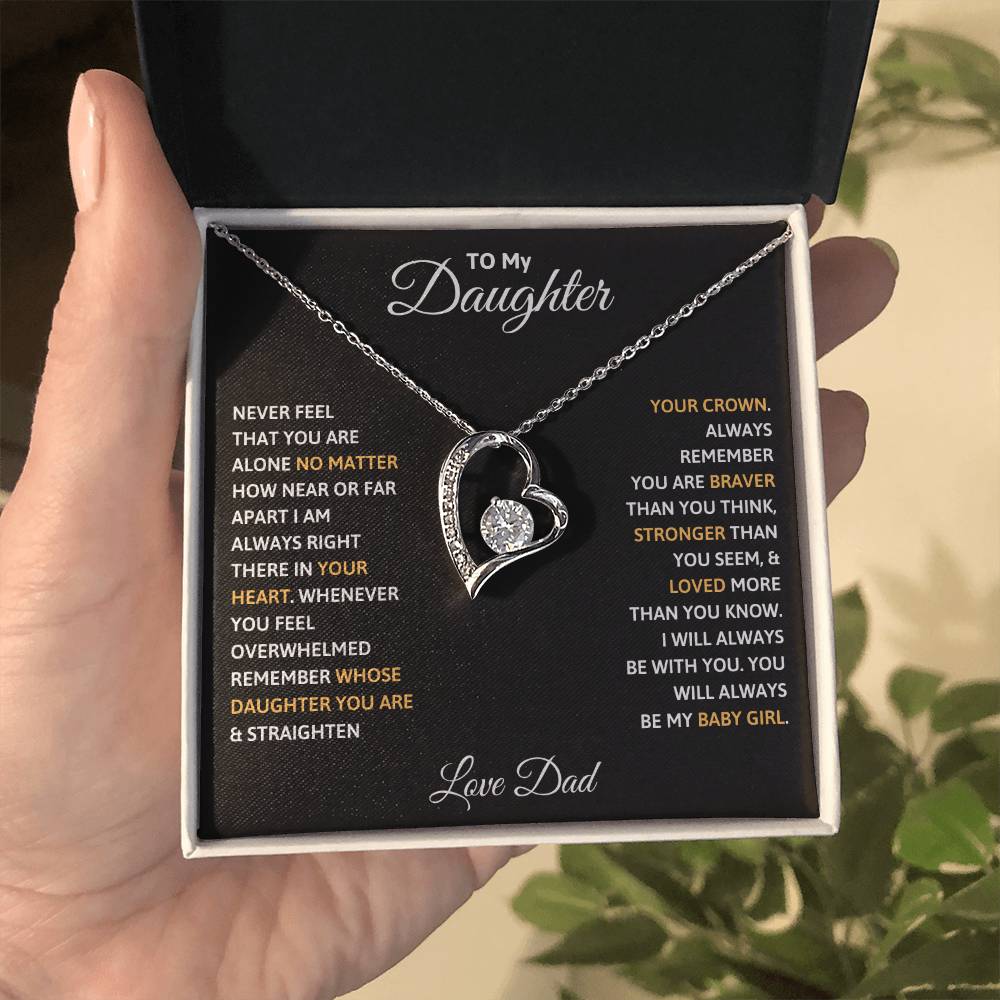 To My Daughter Forever Love  Necklace