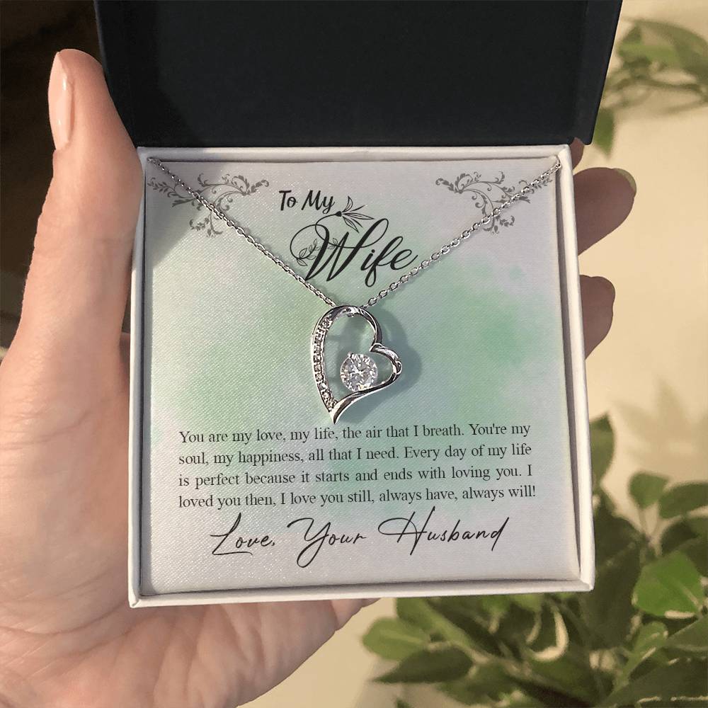 To My Wife Heart Necklace Gift-[Heartfelt Family Gift]