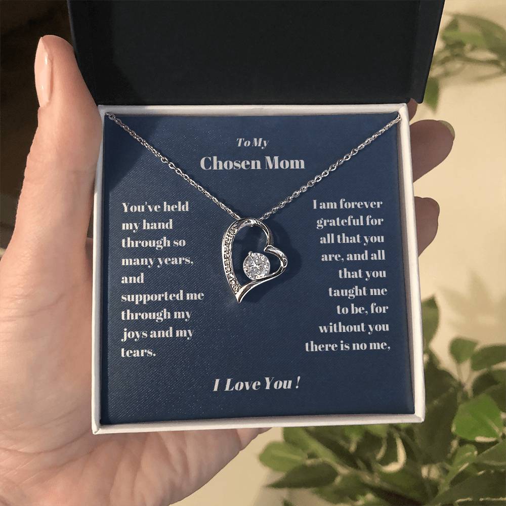 Chosen Mom Heart Necklace Gift-[Heartfelt Family Gift]
