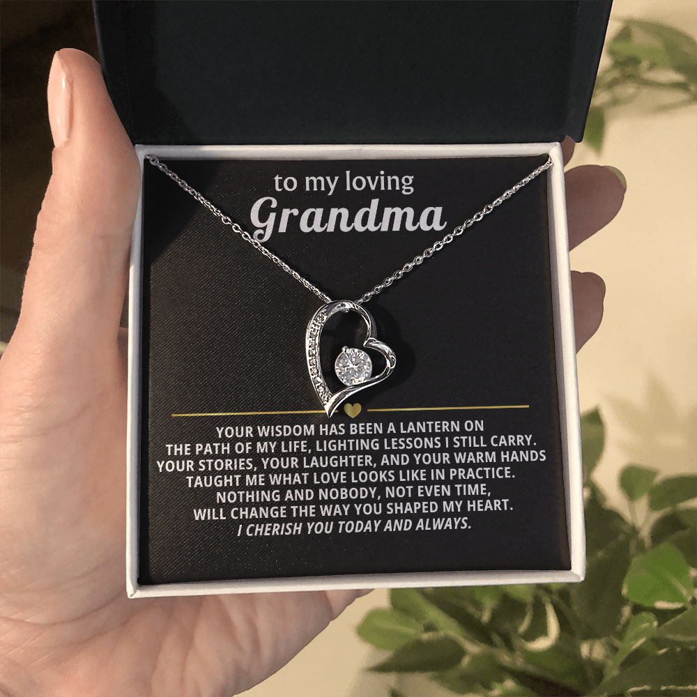 Grandmother from Grandchild Heart Necklace Gift
