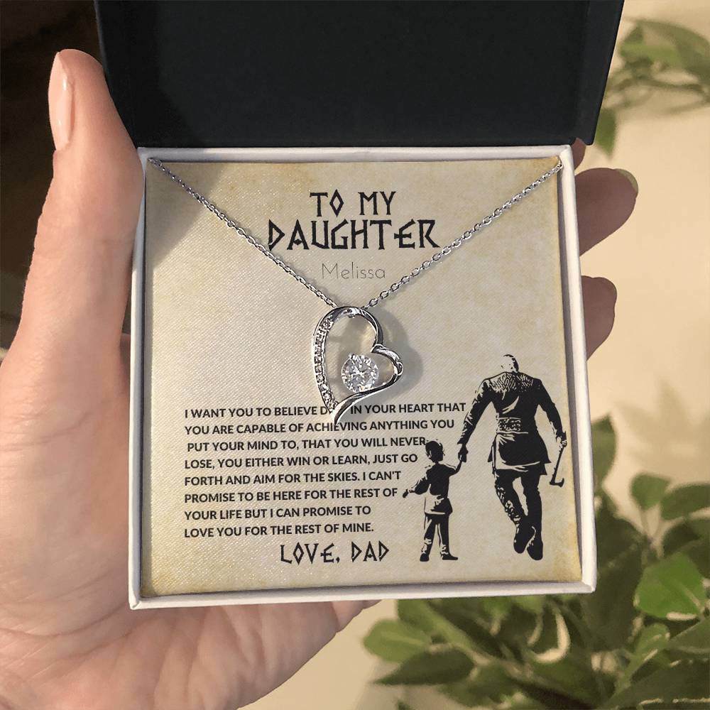 Viking Daughter and Dad Necklace Gift-[Heartfelt Family Gift]