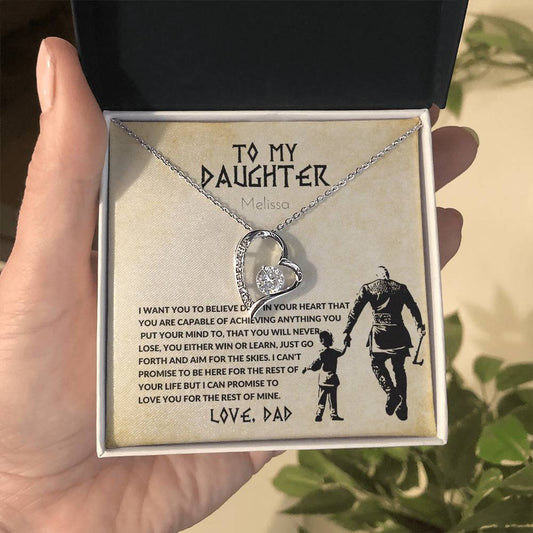 Viking Daughter and Dad Necklace Gift-[Heartfelt Family Gift]