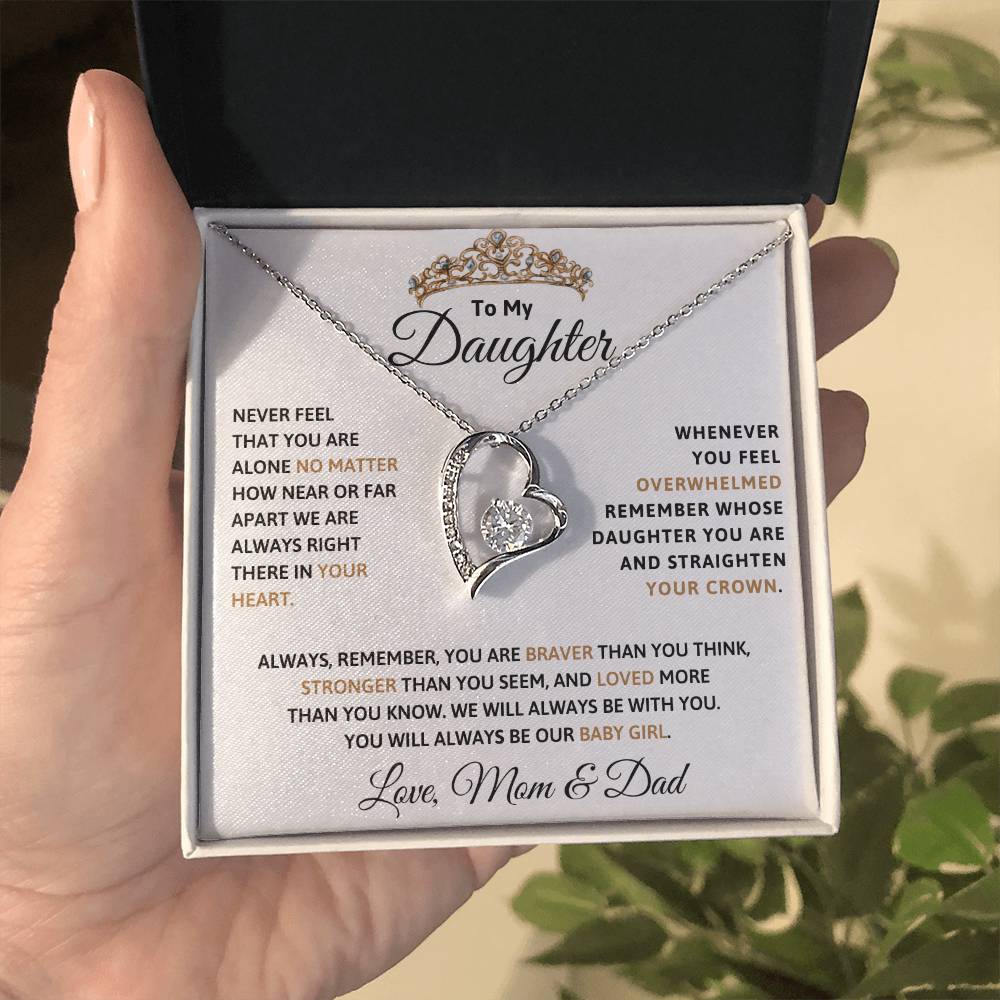To Our Daughter Forever Love  Necklace