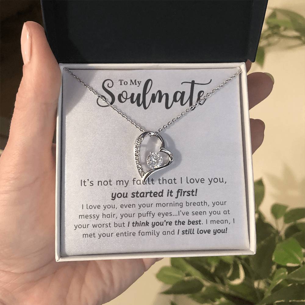 Soulmate Necklace - Perfect Gift for Girlfriend Wife Birthday Valentines Day and Christmas-[Heartfelt Family Gift]