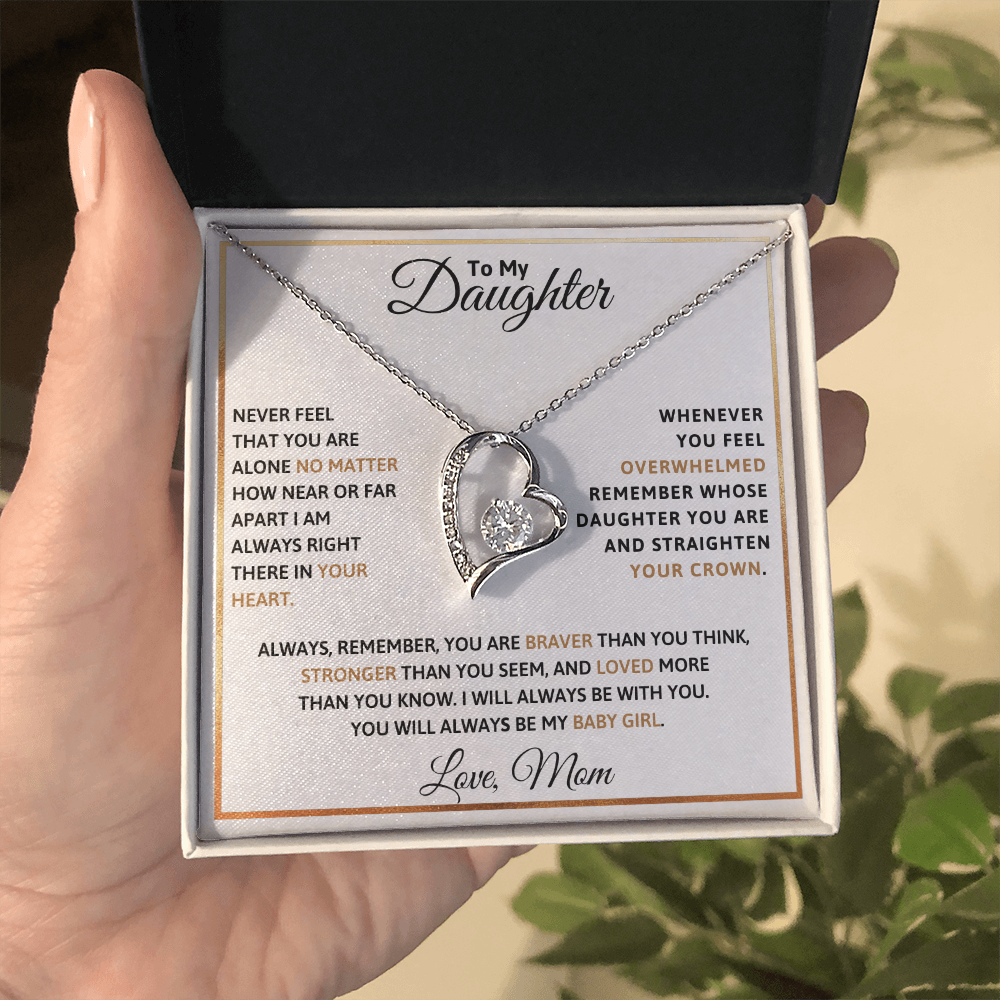 To My Daughter Forever Love Necklace