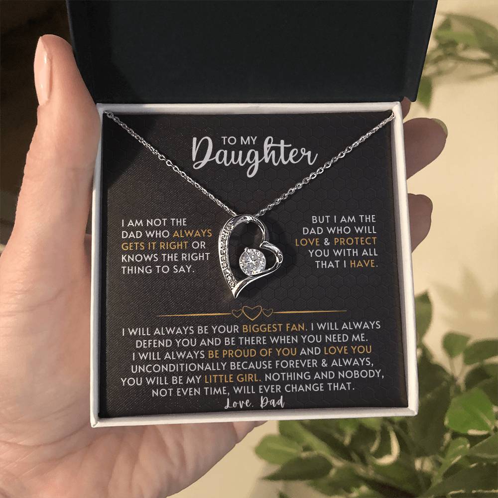 Daughter Heart Necklace Gift from Dad