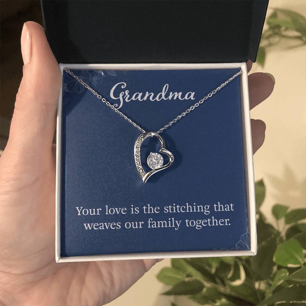 Grandma Heart Necklace Gift-[Heartfelt Family Gift]
