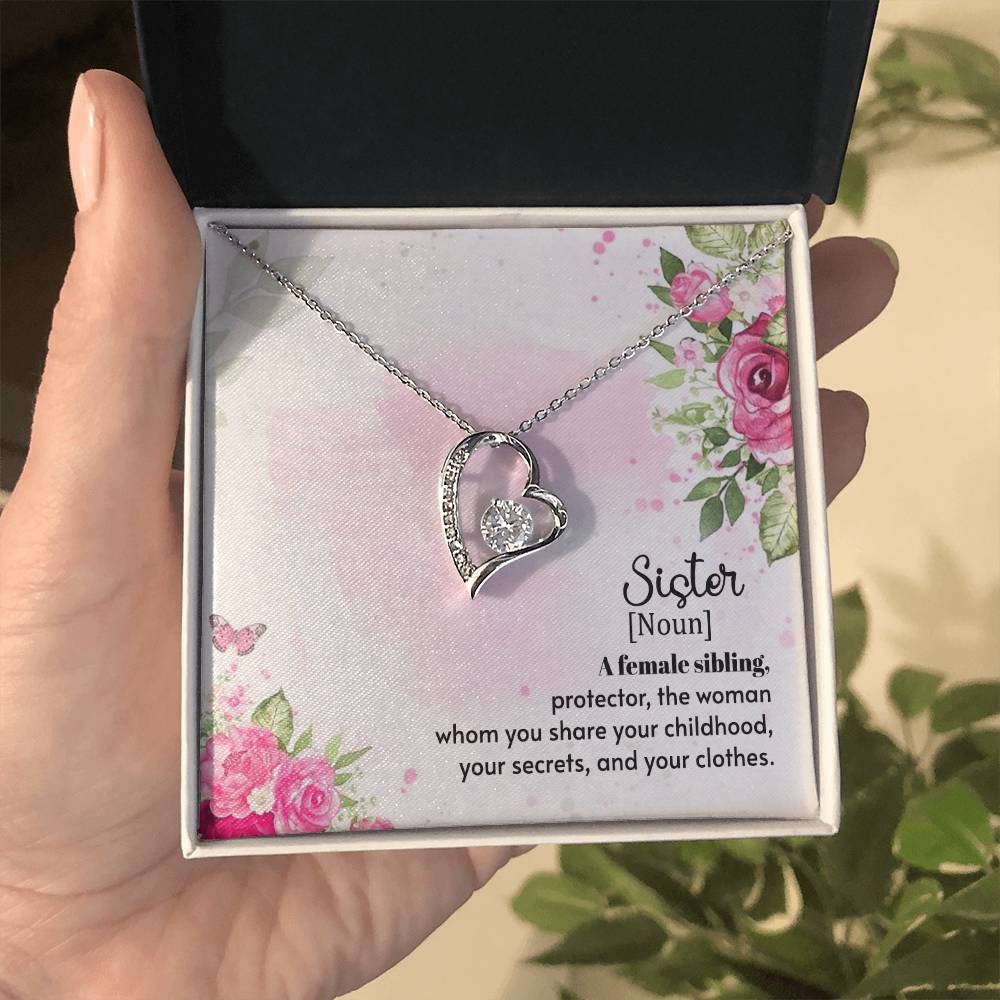Sister Heart Necklace Gift-[Heartfelt Family Gift]