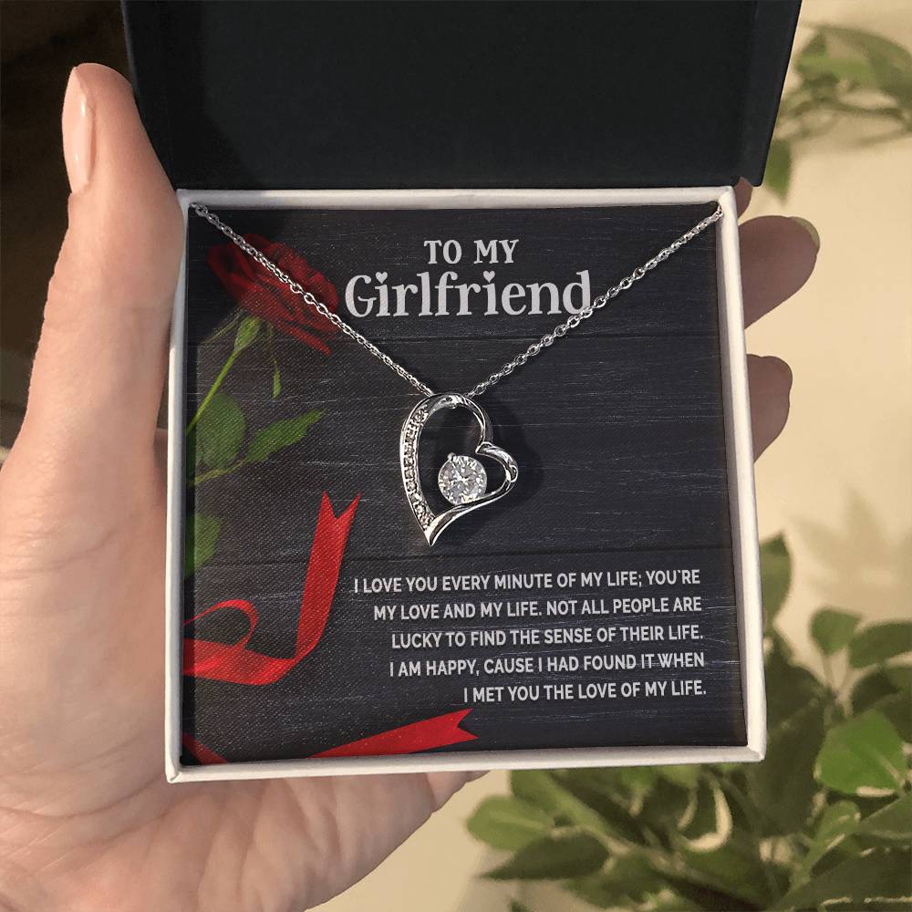 To My Girlfriend - I love you Heart Necklace Gift-[Heartfelt Family Gift]