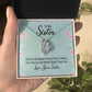 To My Sister Heart Necklace Gift-[Heartfelt Family Gift]