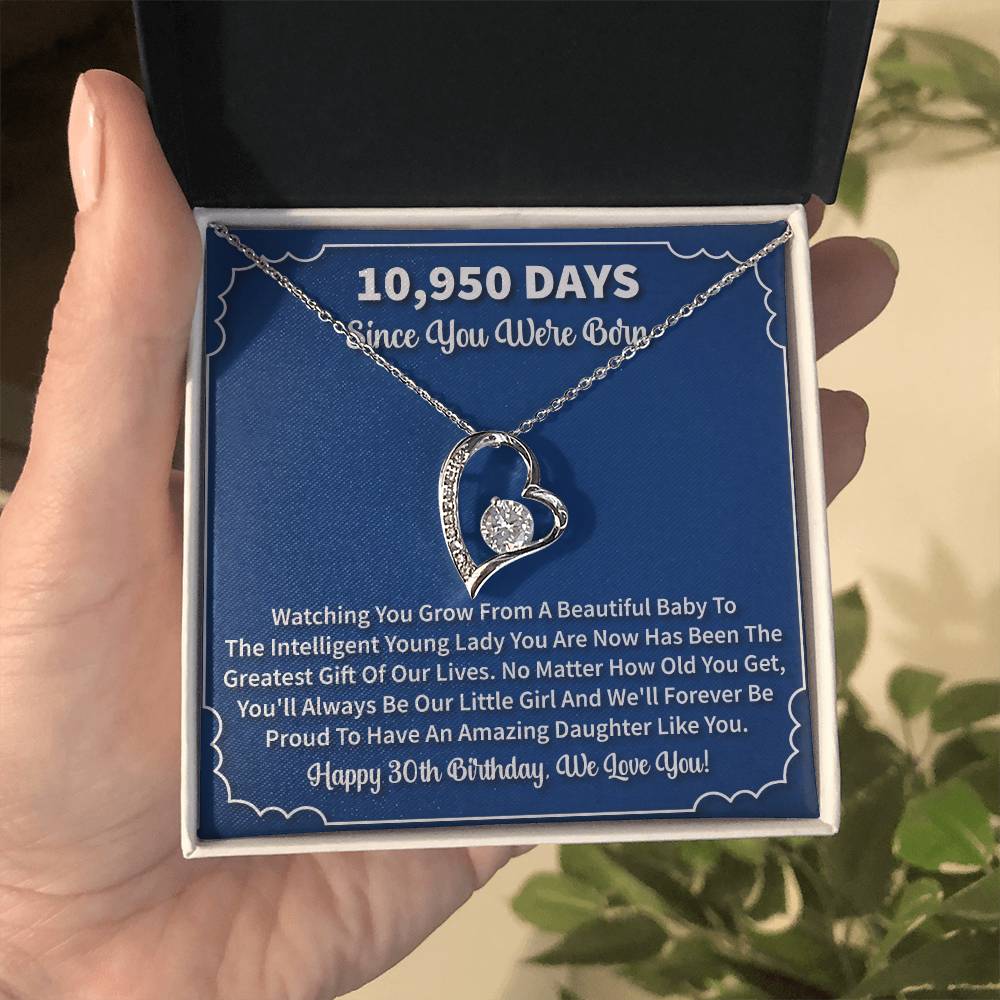 30th Birthday Heart Necklace Gift-[Heartfelt Family Gift]