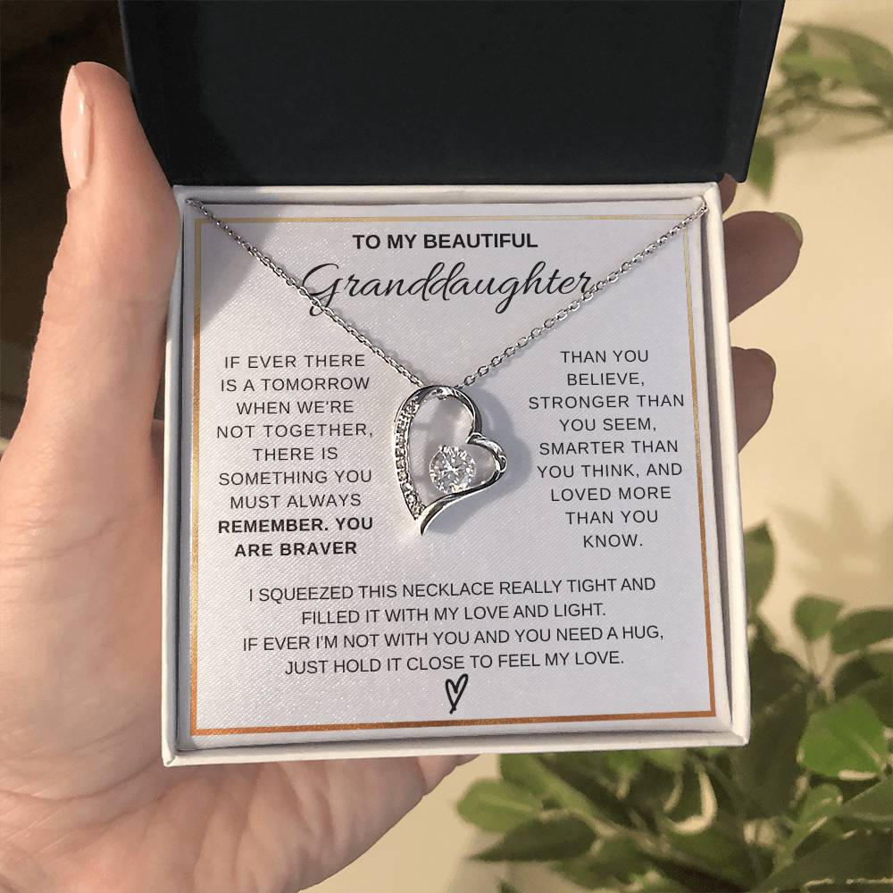 To My Granddaughter Forever Love  Necklace